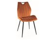 Ruokailutuolisarja Signal Arco Velvet, 4 tuolia, oranssi/musta hinta ja tiedot | Ruokapöydän tuolit | hobbyhall.fi