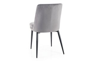 Ruokailutuolisarja Signal Kayla Velvet, 4 tuolia, harmaa/musta hinta ja tiedot | Ruokapöydän tuolit | hobbyhall.fi