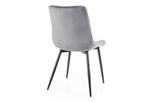 Ruokailutuolisarja Signal Lou Velvet, 4 tuolia, harmaa/musta hinta ja tiedot | Ruokapöydän tuolit | hobbyhall.fi