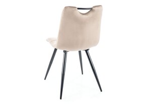 Ruokailutuolisarja Signal Orfe Velvet, 4 tuolia, harmaa/musta hinta ja tiedot | Ruokapöydän tuolit | hobbyhall.fi