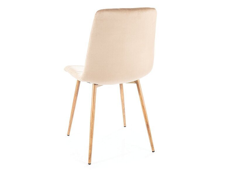 Ruokailutuolisarja Signal Mila D Velvet, 4 tuolia, beige/ruskea hinta ja tiedot | Ruokapöydän tuolit | hobbyhall.fi