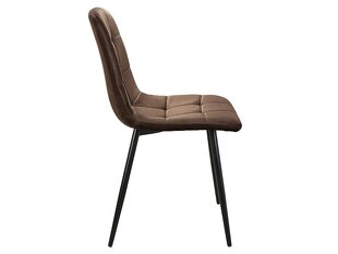 Ruokailutuolisarja Signal Mila D Velvet, 4 tuolia, ruskea/musta hinta ja tiedot | Ruokapöydän tuolit | hobbyhall.fi