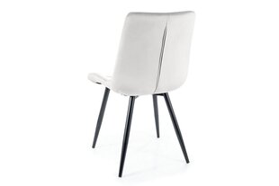 Ruokailutuolisarja Signal Ralph Velvet, 4 tuolia, harmaa/musta hinta ja tiedot | Ruokapöydän tuolit | hobbyhall.fi