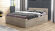 Sänky patjalla ja liinavaatelaatikolla, 180 cm x 200 cm, ruskea (sonoma) hinta ja tiedot | Sängyt | hobbyhall.fi