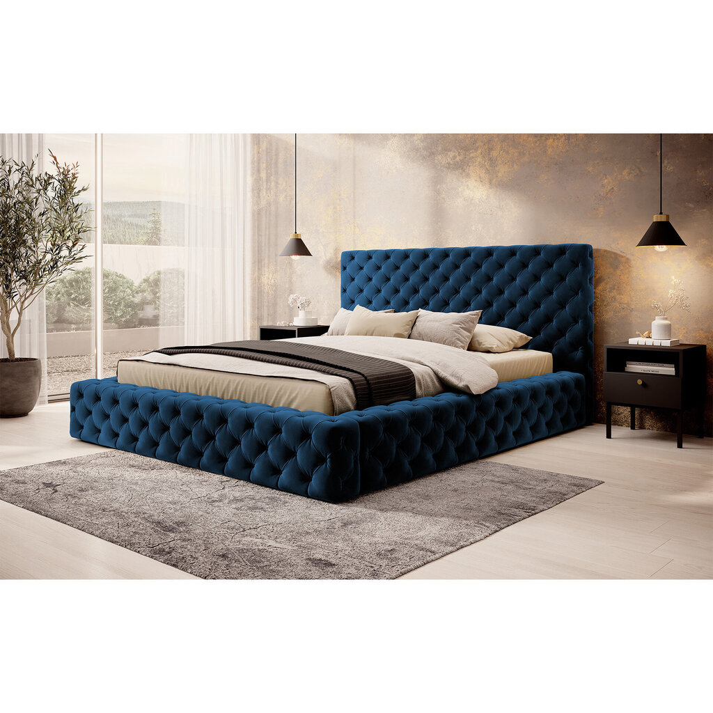 Sänky Princce, 160x200 cm, sininen hinta ja tiedot | Sängyt | hobbyhall.fi
