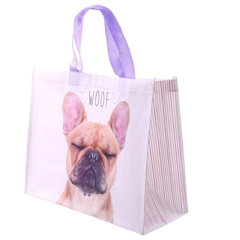 Ostoskassi - FRENCH BULLDOG WOOF hinta ja tiedot | Kauppakassit | hobbyhall.fi