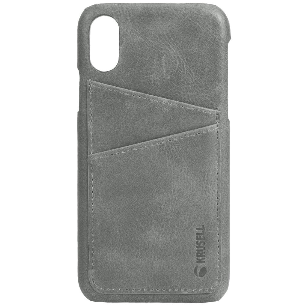 Krusell Sunne 2 Card Cover Apple iPhone XR:lle, harmaa hinta ja tiedot | Puhelimen kuoret ja kotelot | hobbyhall.fi