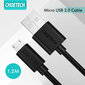 CHOETECH Kaapeli USB - Micro USB Choetech, AB003 1,2 m (musta) hinta ja tiedot | Puhelinkaapelit | hobbyhall.fi