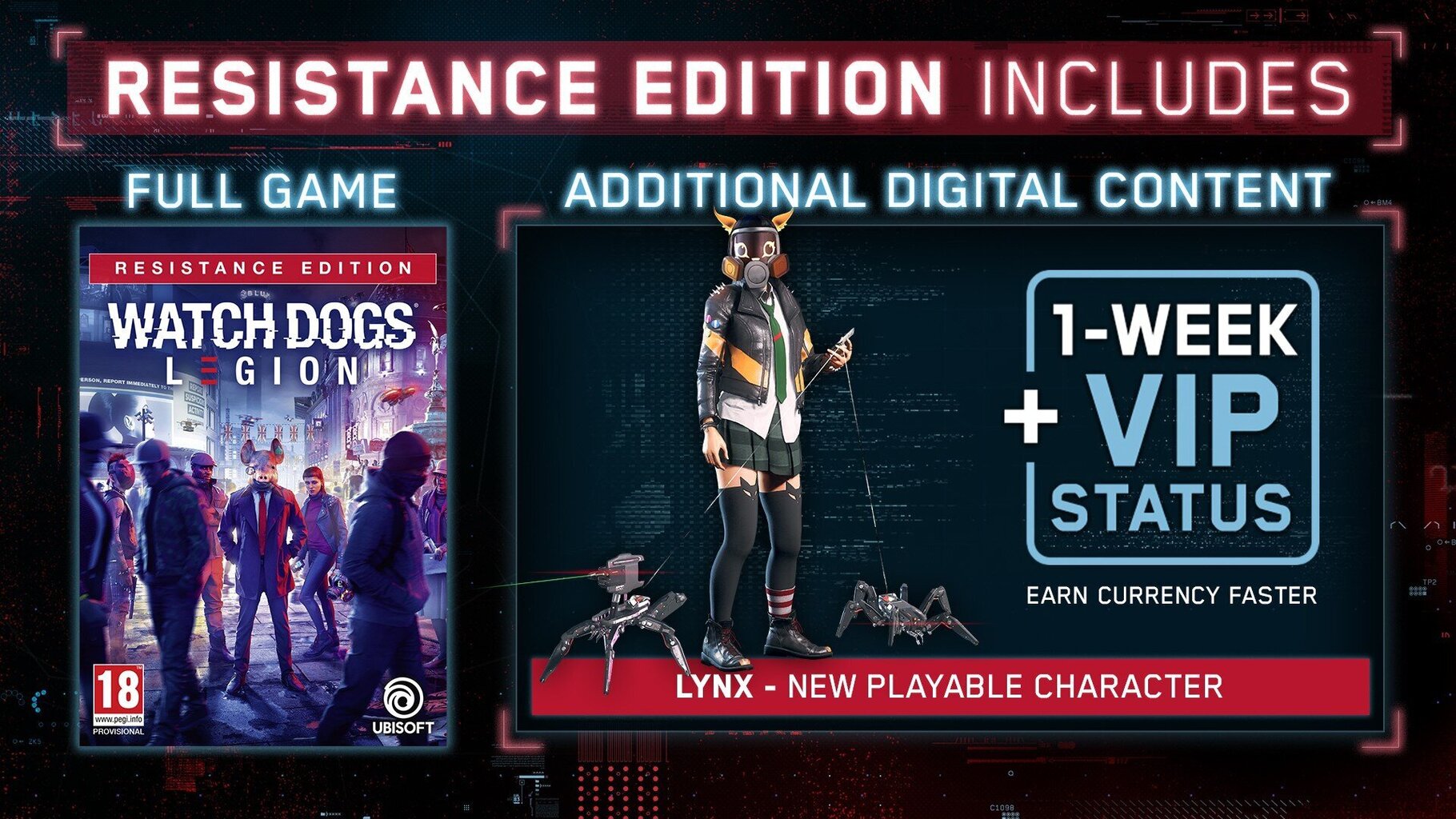 Watch Dogs Legion Resistance Edition + Preorder Bonus PS4 hinta ja tiedot | Tietokone- ja konsolipelit | hobbyhall.fi