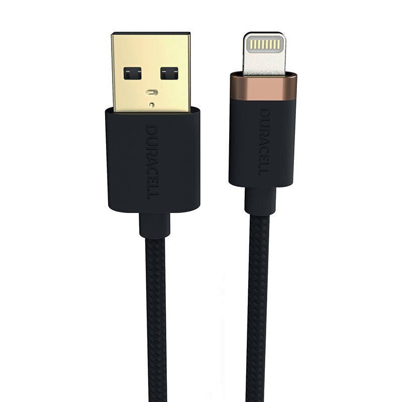 DURACELL Duracell USB-C -kaapeli Lightningille 0,3 m (musta) hinta ja tiedot | Puhelinkaapelit | hobbyhall.fi