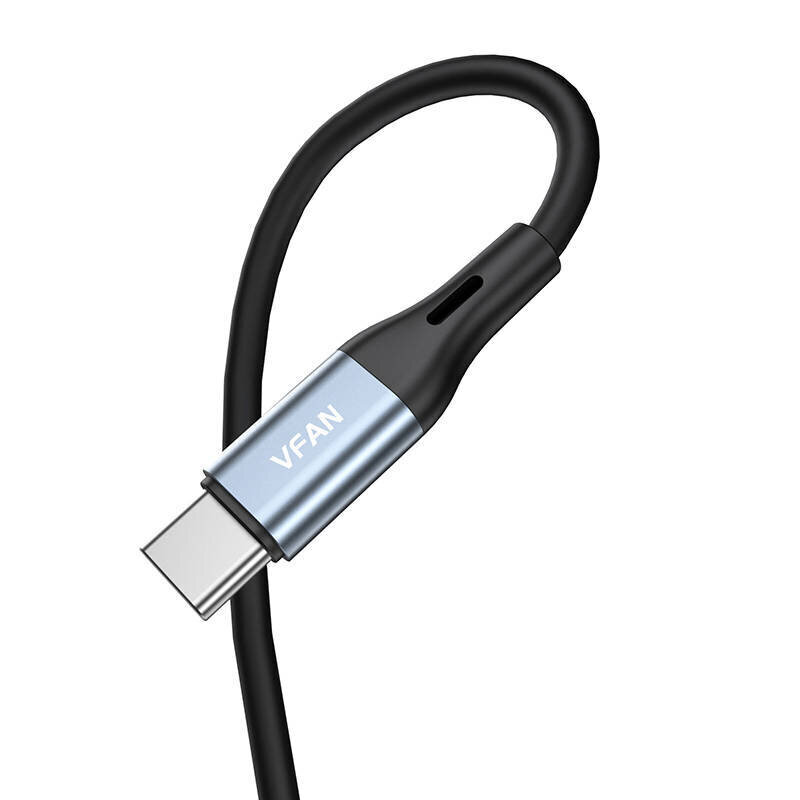 Vipfan Vipfan L06 USB-C minijakkiin 3,5 mm AUX-kaapeli, 1 m (harmaa) hinta ja tiedot | Puhelinkaapelit | hobbyhall.fi