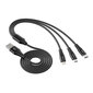 Vipfan Vipfan X16 3in1 USB-C / Lightning / Micro 66W 3.5A USB-kaapeli (musta) hinta ja tiedot | Puhelinkaapelit | hobbyhall.fi