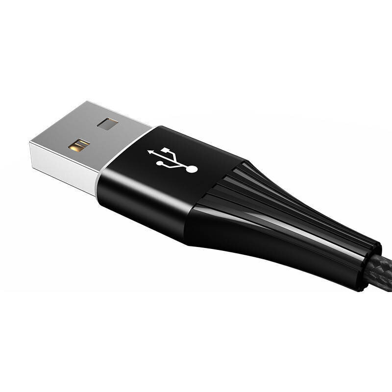 Vipfan Vipfan X16 3in1 USB-C / Lightning / Micro 66W 3.5A USB-kaapeli (musta) hinta ja tiedot | Puhelinkaapelit | hobbyhall.fi