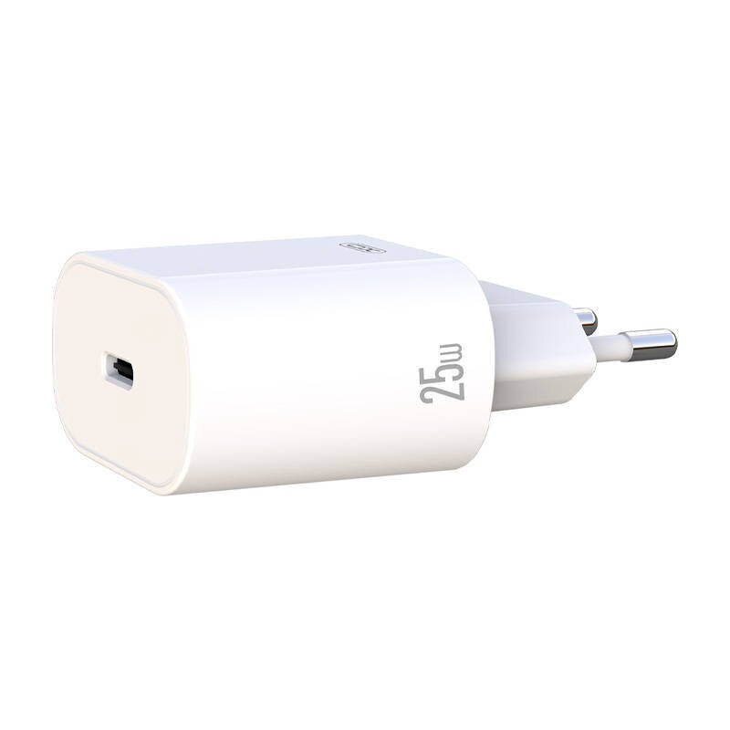 XO XO L91 -seinälaturi, USB-C, 25 W + USB-C - Lightning-kaapeli (valkoinen) hinta ja tiedot | Puhelimen laturit | hobbyhall.fi