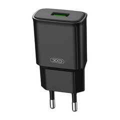XO Seinälaturi XO L92D, 1x USB, 18W, QC 3.0 (musta) hinta ja tiedot | Puhelimen laturit | hobbyhall.fi
