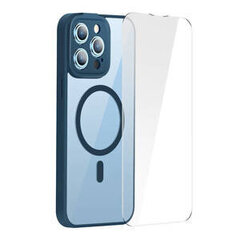 Baseus Baseus Frame läpinäkyvä magneettikotelo ja karkaistu lasisetti iPhone 14 Pro Maxille (sininen) hinta ja tiedot | Puhelimen kuoret ja kotelot | hobbyhall.fi