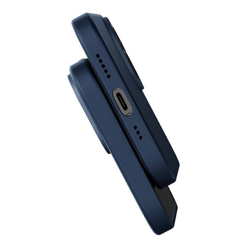 Baseus Baseus Liquid Silica Magnetic Case ja Tempered Glass setti iPhone 14 Prolle (sininen) hinta ja tiedot | Puhelimen kuoret ja kotelot | hobbyhall.fi