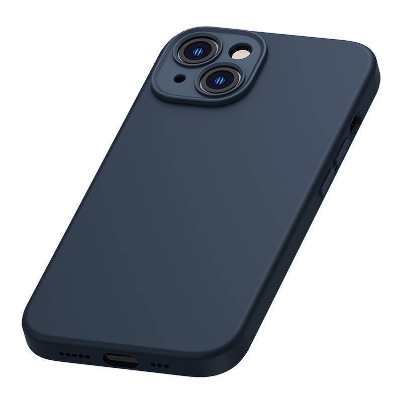 Baseus Baseus Liquid Silica Magnetic Case ja Tempered Glass setti iPhone 14 Plus:lle (sininen) hinta ja tiedot | Puhelimen kuoret ja kotelot | hobbyhall.fi