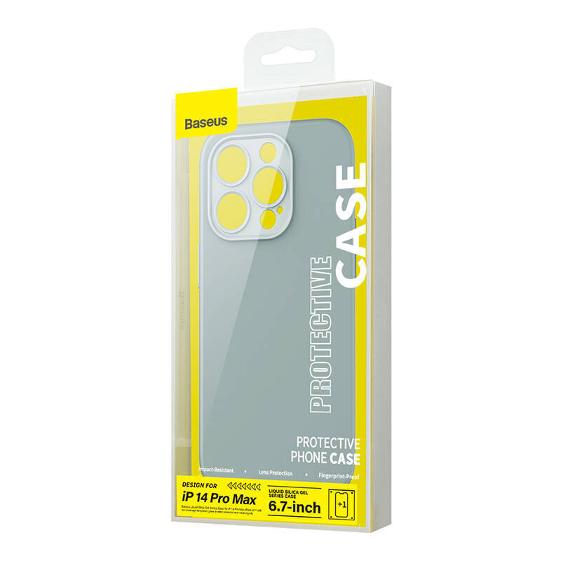 Baseus Baseus Liquid Silica Gel Case iPhone 14 Pro Max (Succulent)+ karkaistu lasi + puhdistussarja hinta ja tiedot | Puhelimen kuoret ja kotelot | hobbyhall.fi