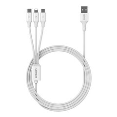 Romoss Romoss CB251V 3in1 USB-C / Lightning / Micro 3,5A 1,2 m USB-kaapeli (valkoinen) hinta ja tiedot | Puhelinkaapelit | hobbyhall.fi