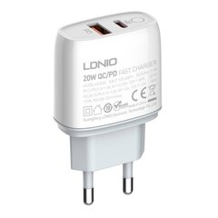 LDNIO Seinälaturi LDNIO A2424C USB, USB-C 20W + USB-C - Lightning-kaapeli hinta ja tiedot | Puhelimen laturit | hobbyhall.fi