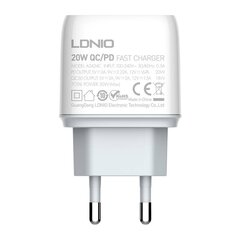 LDNIO Seinälaturi LDNIO A2424C USB, USB-C 20W + USB-C - Lightning-kaapeli hinta ja tiedot | ldnio Puhelimet, älylaitteet ja kamerat | hobbyhall.fi