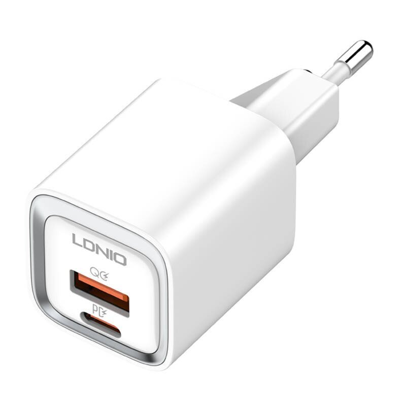 LDNIO Seinälaturi LDNIO A2318C USB, USB-C 20W + USB-C - Lightning-kaapeli hinta ja tiedot | Puhelimen laturit | hobbyhall.fi