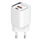 LDNIO Seinälaturi LDNIO A2318C USB, USB-C 20W + USB-C - Lightning-kaapeli hinta ja tiedot | Puhelimen laturit | hobbyhall.fi