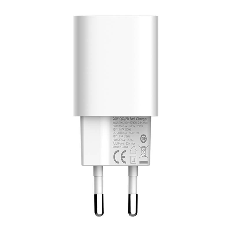 LDNIO Seinälaturi LDNIO A2318C USB, USB-C 20W + USB-C kaapeli hinta ja tiedot | Puhelimen laturit | hobbyhall.fi