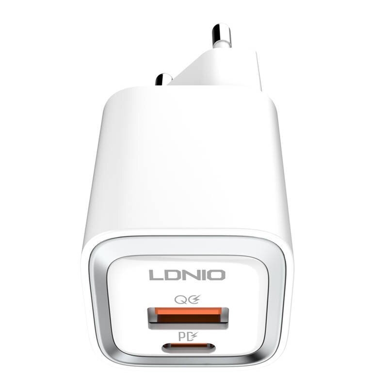 LDNIO Seinälaturi LDNIO A2318C USB, USB-C 20W + USB-C kaapeli hinta ja tiedot | Puhelimen laturit | hobbyhall.fi