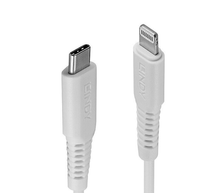 Lindy USB-C-KAAPELI LIGHTNING 2M/WHITE 31317 LINDY hinta ja tiedot | Puhelinkaapelit | hobbyhall.fi