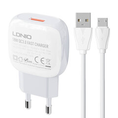 LDNIO Seinälaturi LDNIO A1306Q 18W + MicroUSB kaapeli hinta ja tiedot | Puhelimen laturit | hobbyhall.fi