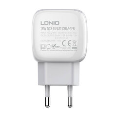 LDNIO Seinälaturi LDNIO A1307Q 18W + Lightning kaapeli hinta ja tiedot | ldnio Puhelimet, älylaitteet ja kamerat | hobbyhall.fi