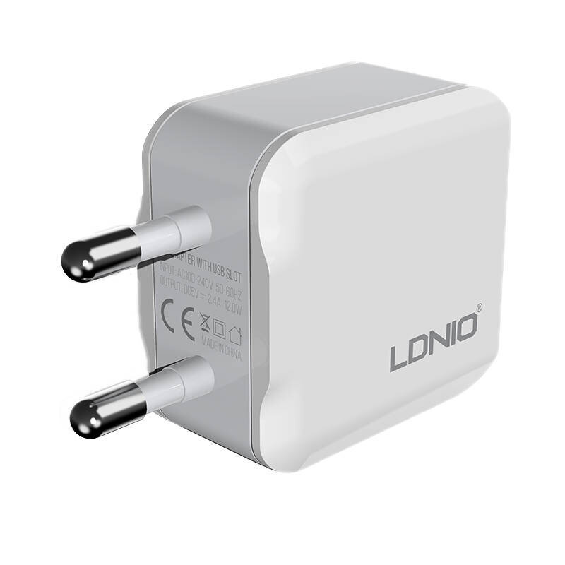 LDNIO Seinälaturi LDNIO A2201 2USB + Lightning kaapeli hinta ja tiedot | Puhelimen laturit | hobbyhall.fi