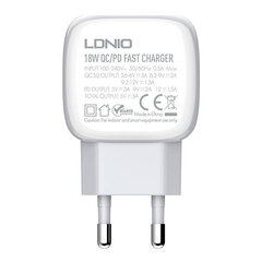 LDNIO Seinälaturi LDNIO A2313C USB, USB-C + USB-C - USB-C kaapeli hinta ja tiedot | Puhelimen laturit | hobbyhall.fi