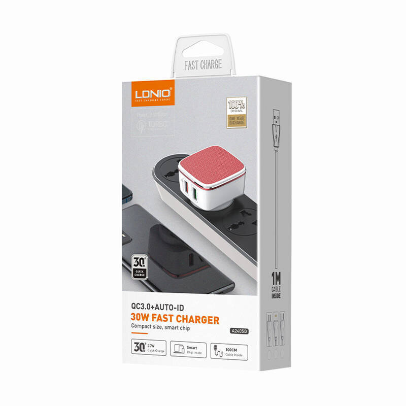 LDNIO Seinälaturi LDNIO A2405Q 2USB + MicroUSB kaapeli hinta ja tiedot | Puhelimen laturit | hobbyhall.fi