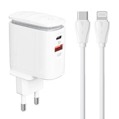 LDNIO Seinälaturi LDNIO A2423C USB, USB-C + USB-C - Lightning-kaapeli hinta ja tiedot | Puhelimen laturit | hobbyhall.fi