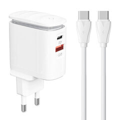 LDNIO Seinälaturi LDNIO A2423C USB, USB-C + USB-C - USB-C kaapeli hinta ja tiedot | Puhelimen laturit | hobbyhall.fi