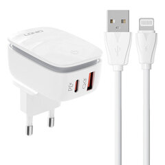 LDNIO Seinälaturi LDNIO A2425C USB, USB-C + Lightning kaapeli hinta ja tiedot | ldnio Puhelimet, älylaitteet ja kamerat | hobbyhall.fi