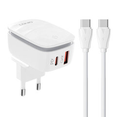 LDNIO Seinälaturi LDNIO A2425C USB, USB-C + USB-C - USB-C kaapeli hinta ja tiedot | Puhelimen laturit | hobbyhall.fi