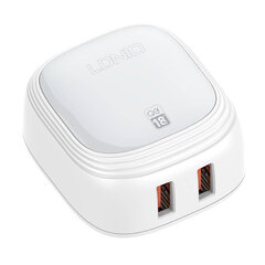 LDNIO Seinälaturi LDNIO A2512Q 2USB 18W + microUSB kaapeli hinta ja tiedot | Puhelimen laturit | hobbyhall.fi