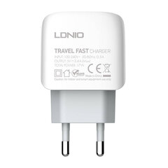 LDNIO Seinälaturi LDNIO A3312 3USB + Lightning-kaapeli hinta ja tiedot | Puhelimen laturit | hobbyhall.fi