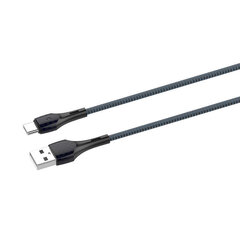 LDNIO LDNIO LS522 USB - USB-C 2m kaapeli (harmaa-sininen) hinta ja tiedot | Puhelinkaapelit | hobbyhall.fi