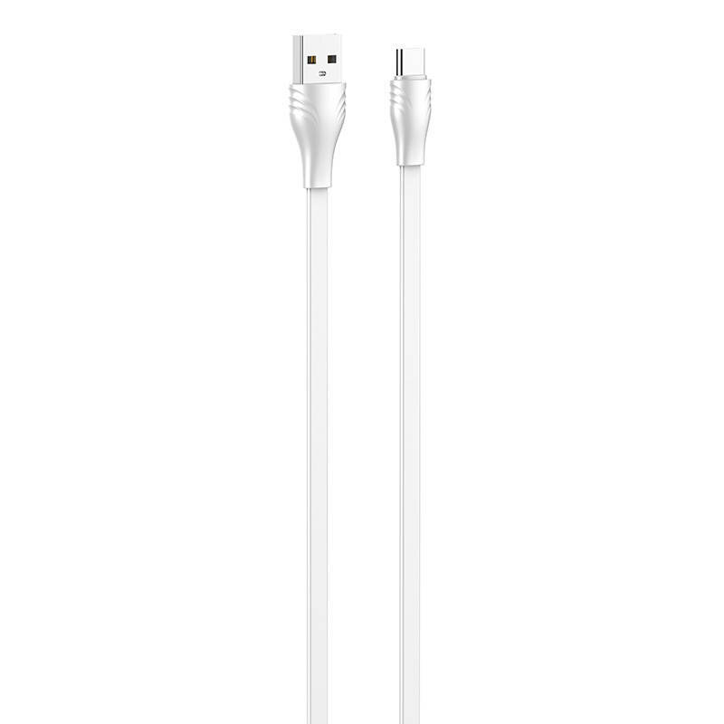 LDNIO USB-kaapeli USB-C:hen LDNIO LS552, 2.1A, 2m (valkoinen) hinta ja tiedot | Puhelinkaapelit | hobbyhall.fi