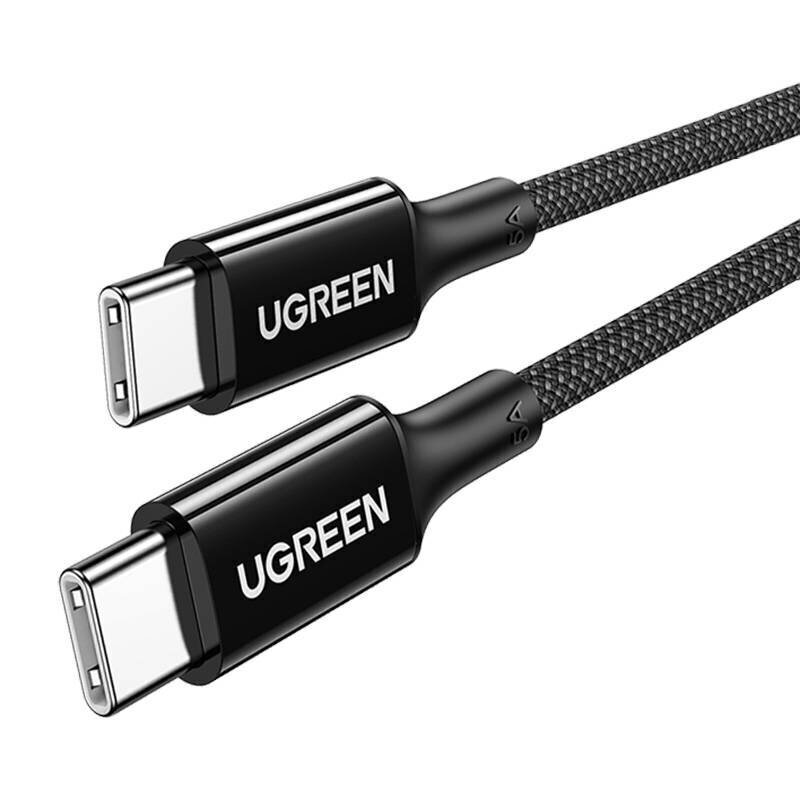 UGREEN Kaapeli USB-C–USB-C UGREEN 15276, 1,5 m (musta) hinta ja tiedot | Puhelinkaapelit | hobbyhall.fi