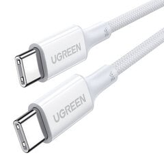 UGREEN Kaapeli USB-C–USB-C UGREEN 15268, 1,5 m (valkoinen) hinta ja tiedot | Puhelinkaapelit | hobbyhall.fi