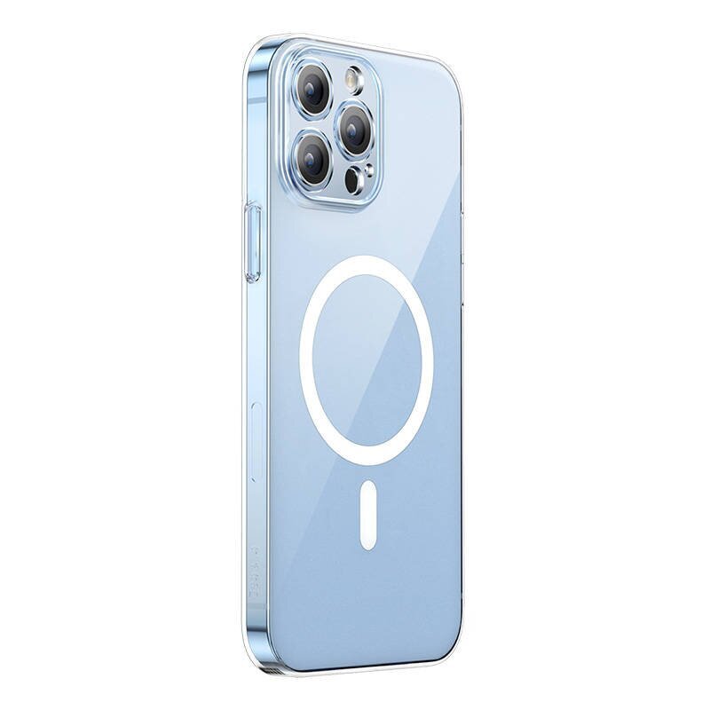 Baseus Puhelimen kuori Baseus Magnetic Crystal Clear iPhone 13 Prolle (läpinäkyvä), jossa karkaistu lasi näytönsuoja ja puhdistussarja hinta ja tiedot | Puhelimen kuoret ja kotelot | hobbyhall.fi