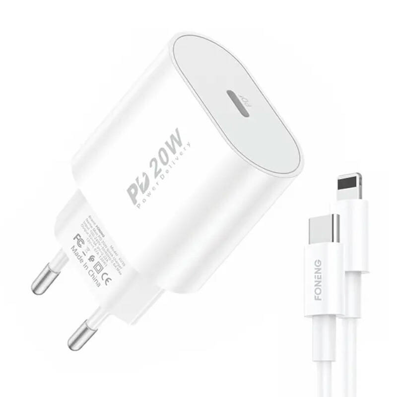 Foneng Foneng EU39 Type-C Quick Charger on iPhone hinta ja tiedot | Puhelimen laturit | hobbyhall.fi