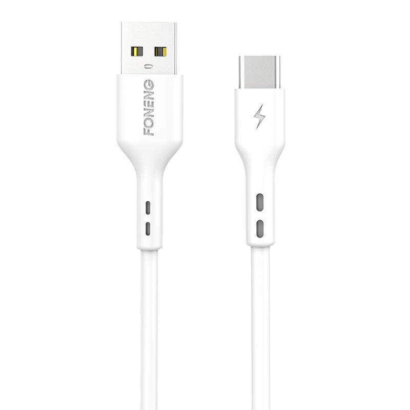 Foneng Foneng X36 USB-USB-C-kaapeli, 2,4A, 2m (valkoinen) hinta ja tiedot | Puhelinkaapelit | hobbyhall.fi