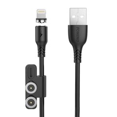Foneng Foneng X62 Magnetic 3in1 USB-USB-C / Lightning / Micro USB -kaapeli, 2,4A, 1m (musta) hinta ja tiedot | Puhelinkaapelit | hobbyhall.fi